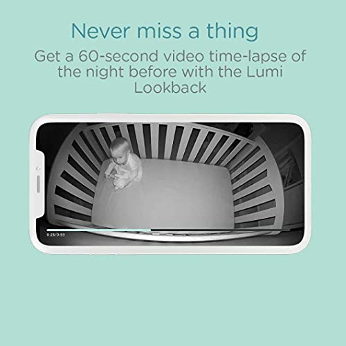 Lumi by Pampers Smart Baby Monitor: HD Video Baby Monitor (with camera and audio), Wifi, Night Vision, Temperature & Humidity Tracking - Compatible with the Lumi Smart Sleep System (Sold Separately)
