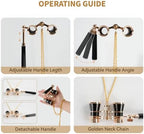 3X25 Opera Glasses for Women with Adjustable Handle & Chain,BK7 Optical Lens, Vintage Compact Mini Theater Binoculars Adults Kids in Opera Musical Concert-Black