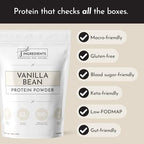 Just Ingredients Protein Powder | Vanilla Protein Powder Made with 100% Grass Fed, Non Denatured Whey | Four Different Protein Sources from Organic Whole Food Ingredients | 15 Servings | 22g Protein