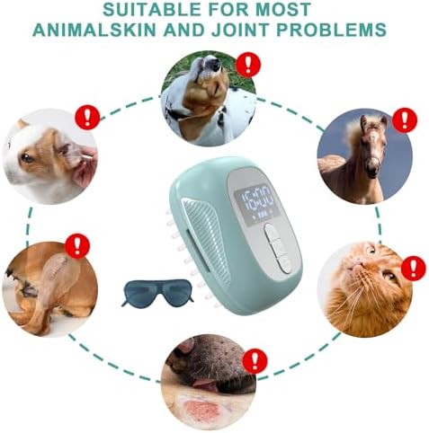 Dogs Cold Laser Therapy Brush Device, Red Light Therapy Vet Device for Arthritis Pain Relief, Cat Treatment Brush for Itchy, Irritated Skin, Allergy, Rashes, Safe and Painless Skin Care for Pets