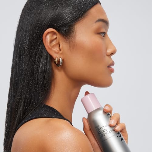 Eva NYC Kweeen Silver Hair and Body Glitter Spray, 4.9 oz