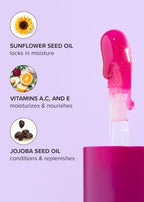 I DEW CARE Lip Gloss - Glow Easy Raspberry | Jojoba Seed Oil, Vitamin C, Pigmented Glossy Stain, Hydrating, Korean Makeup, Pink Color, Moisturizing, Nourishing Crystal Glass Clear, 0.20 FL Oz