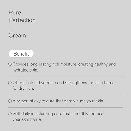 Pure Perfection Cream, Vegan Korean Facial Moisturizer, Rich Moisturizing Cream with 10% Panthenol, for Dry and Irritated Skin (50ml / 1.69 fl. oz.)