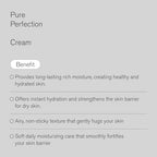 Pure Perfection Cream, Vegan Korean Facial Moisturizer, Rich Moisturizing Cream with 10% Panthenol, for Dry and Irritated Skin (50ml / 1.69 fl. oz.)