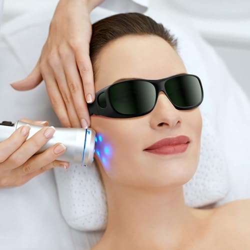 Viconor Laser Safety Glasses, Eye Protection for Red Light Therapy 200-1000nm Wavelength, Tanning Goggles Effective Filtering IPL, UV, LED Rays for Tanning Bed Laser Hair Remova