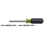 Klein Tools 80027 Screwdriver Set, 11-in-1 Multi-bit Screwdriver, 6-in-1 Stubby, Phillips, Slotted, Square, Torx Bits, 2-Piece