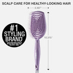 Conair Scalp Care Detangling Flexi Head Paddle Hairbrush - Massager for Curly Hair