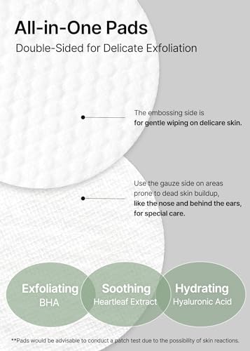 celimax Ji.Woo.Gae Heartleaf BHA Peeling Pad Double Edition | with Heartleaf Extracts, Exfoliating Toner Pads, Facial Peels, Hydrating, For Troubled Skin & Breakouts, Mother's Day Gift (60pads*2)