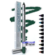 Wonderskin 1440 Longwear Green Waterproof Eyeliner Pencil - Sharpenable Eyeliner Pencil and Smudge Proof Green Eye Liner Pencils (Pine)