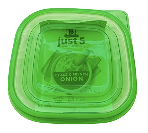 French Onion Dip and Seasoning Mix Bundle: Comes with Three 1 oz Packets of McCormick Just 5 Simple Ingredients Classic French Onion Dip & Seasoning Mixes and 1 Leftover/Storage Container