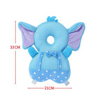 Baby Walker Head Protector Toddler Adjustable Baby Head Protection Backpack Wear Safety Pad (Star Elephant)