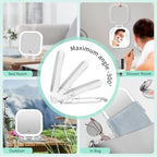 FASCINATE 10X Magnification Rechargeable Travel Makeup Mirror, Lighted Portable Vanity Mirror with 3 Colors Lighting & Stepless Dimming, Double Sided LED Mirror, Gift for Women (White+Bag)