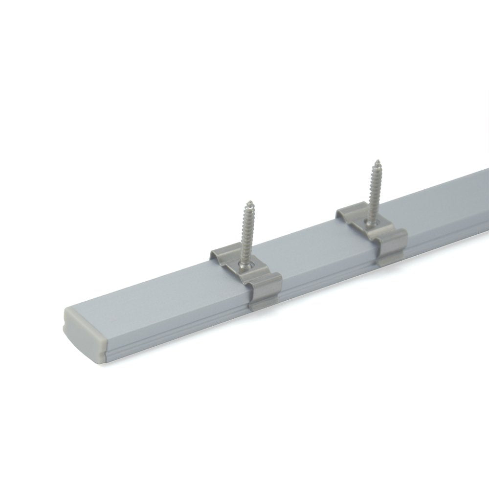 hunhun 10-Pack 3.3ft/1Meter U Shape LED Aluminum Channel System with Milky Cover, End Caps and Mounting Clips, Aluminum Profile for LED Strip Light Installations, Very Easy Installation
