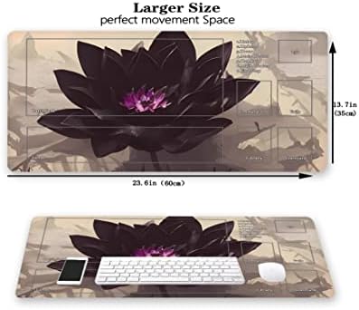 MTG Playmat, Game Play Mat for MTG TCG 24 x 14 inches Trading Card Inked Game Playmats with Storage Bag Smooth Rubber Surface Battle Game