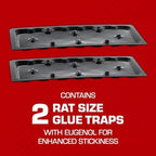Tomcat Rat Trap with Immediate Grip Glue for Rats, Mice, Snakes, Cockroaches, Spiders, and Scorpions, Ready-To-Use, 2 Traps