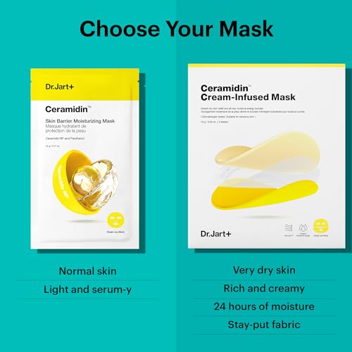 Dr.Jart+ Ceramidin™ Skin Barrier Moisturizing Face Mask | Sheet Mask | Korean Skin Care, 1 Pack
