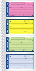 Adams® High Impact Phone Message Book, 2-Part Carbonless, 5-1/4" x 11", 200 Sets per Book (SC1153RB)
