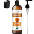 velona Pumpkin Seed Oil USDA Certified Organic - 32 fl oz | 100% Pure and Natural Carrier Oil | Unrefined, Cold Pressed | Cooking, Face, Hair, Body & Skin Care | Use Today - Enjoy Result