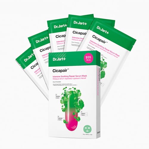 Dr.Jart+ Cicapair™ Sensitive Skin Serum Face Mask for Redness with Centella Asiatica | Sheet Mask | Korean Skin Care