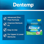 Dentemp Denture Reline Kit - Advanced Formula Reline It Denture Reliner (Pack of 3) - Denture Kit to Refit and Tighten Dentures for Both Upper & Lower Denture