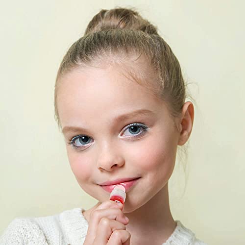 Expressions 12pc Roll On Lip Gloss Set with Carrying Case, Glossy Lip Make-up for Kids and Teens - Fruity Flavors, Non Toxic, Kid Friendly, Party Gift, Best Friends