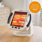 Beurer IL50 Infrared Heat Lamp Heated Red Light Therapy Lamp for Body, Face, Sinuses, & Skin - Effective Muscle Pain & Cold Relief Treatment by Improving Blood Circulation