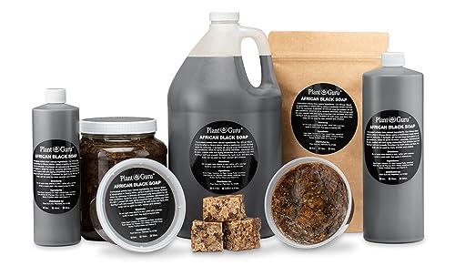 Raw African Black Soap 1 lb. Bar From Ghana 100% Pure Natural Acne Treatment, Aids Eczema & Psoriasis Therapy, Dry Skin, Scar Removal, Pimples and Blackhead, Face Scrub & Body Wash