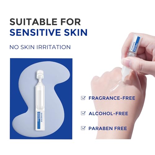 Intensive Repair Serum, 15% Hyaluronic Acid Serum with Ceramides and Centella Extract, Barrier Repair Redness Reilef Rosacea Treatment for Face Sensitive Acne Prone Skin, 30 Vials