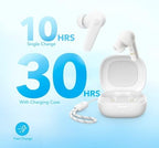 Soundcore by Anker P20i True Wireless Earbuds, 10mm Drivers with Big Bass, Bluetooth 5.3, 30H Long Playtime, Water-Resistant, 2 Mics for AI Clear Calls, 22 Preset EQs, Customization (White)