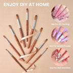 Kolinsky Acrylic Nail Brush Red Wooden Acrylic Nail Brush Professional Salon Acrylic Brush for Nail (12#)