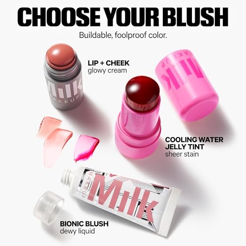 Milk Makeup Cooling Water Jelly Tint, Splash (Berry) - 0.17 oz - Sheer Lip & Cheek Stain - Buildable Watercolor Finish - 1,000+ Swipes Per Stick - Vegan, Cruelty Free