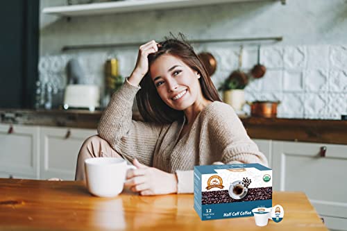 Alex's Low Acid Organic Coffee K-Cups (12 Servings) - Half Caff