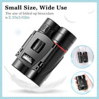 8x21 Mini Lightweight Binoculars, Compact Pocket Binocularsfor Adults Kids, Small Protable Binoculars for Bird Watching Travel Opera Theater Sports Scenery (Red)