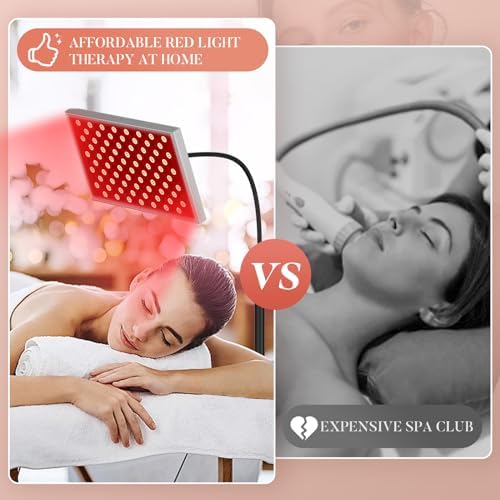 Red Light Therapy for Body, Infrared Light Therapy Panel with Stand, Red Light Therapy Lamp, 660nm Deed Red Light and 850nm Near Infrared LED Red Light Therapy Device at Home for Face and Body