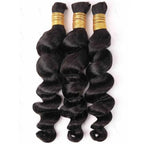 Loose Deep Wave Bulk Human Hair for Braiding No Weft Loose Deep Wave Bulk Human Braiding Hair Brazilian Virgin Human Hair Bulk for Boho Braids 100g(1 bundle/1pack) (22 Inch, Natural Color)