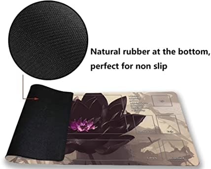 MTG Playmat, Game Play Mat for MTG TCG 24 x 14 inches Trading Card Inked Game Playmats with Storage Bag Smooth Rubber Surface Battle Game