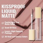 Oulac Matte Liquid Lipstick 2 PCS Set, Long Lasting Lipstick Waterproof Lip Stain, No Transfer, Creamy High Pigmented Formula with Rose Oil, Vegan [M19+M24]