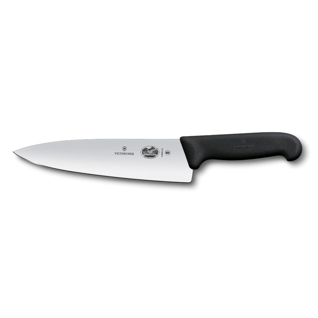 Victorinox Fibrox Pro 8 Inch Chef’s Knife, Dishwasher Safe, Black