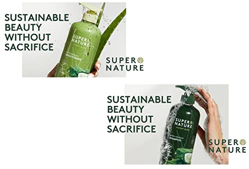 Super Nature Potent Aloe Gentle Moisture Shampoo and Conditioner Sulfates Free, 30 Fl Oz