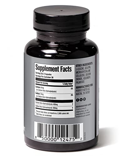 Perfect Keto Beta-Hydroxybutyrate (goBHB) Exogenous Ketones Capsules