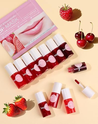 Lip Tint Stain Set, Lip Stain Long Lasting Lightweight Waterproof, Transfer-Proof, Non-sticky, Lip Makeup Matte Finish