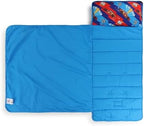 Jay Franco Toddler Nap Mat with Built-in Pillow and Blanket - Soft 46 x 20-inch Microfiber Kids Sleeping Bag for School or Sleepover, Multi - Cars
