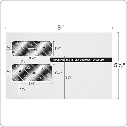 Adams 2 Up 1099 Envelopes, Security Tinted, Peel and Seal Self Seal, White, 5-5/8 x 9 Inches, 24 Per Pack (TXA2222PS-2)