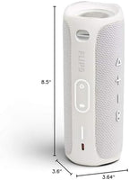 JBL FLIP 5 Waterproof Portable Bluetooth Speaker - White (Renewed)
