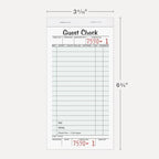 Adams Guest Check Pads, Single Part, Perforated, White, 3-2/5" x 6-3/4 ", 50 Sheets/Pad, 5 Pads/Pack (525SWMT)