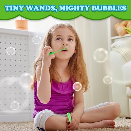 Bulk Goodie Bag Stuffer Filler for Kids 200 Pack, Mini Bubble Wands Party Favors Supplies Bulk for Toddlers, Small Treats Non Candy Preschool Prizes Toys Gifts for Birthday Wedding Giveaways Handouts