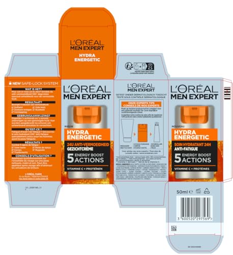 L'Oreal Paris Men Expert Hydra Energetic Daily Anti-Fatigue Moisturizing Lotion, 1.6 Ounce