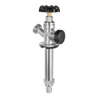 EFIELD 4-inch Anti-Siphon Frost Free Sillcock, 1/2 inch Pex-A Expansion Connection X 3/4 inch Hose Bibb, Chrome Plated Brass Body-4 Inch Length,(SILLCOCK034)