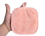 Makeup Remover Cloths for Face, Eye, Lips - Reusable Makeup Remover Pads Soft Microfiber Facial Cleansing Cloths 5 x 5 inch 12 Pack (Coral)
