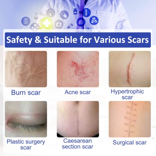 Silicone Scar Sheets - Gel Silicone Scar Tape (1.6” x 120”), Invisible Medical Grade Scar Silicone Strips, Transparent Removal Scar Patches for Keloids, Burn, C-Section, Acne